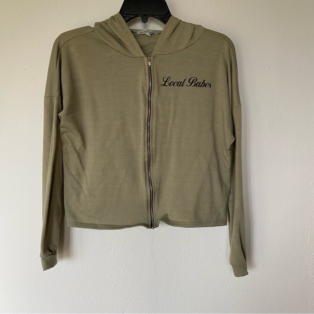 Cropped zip up